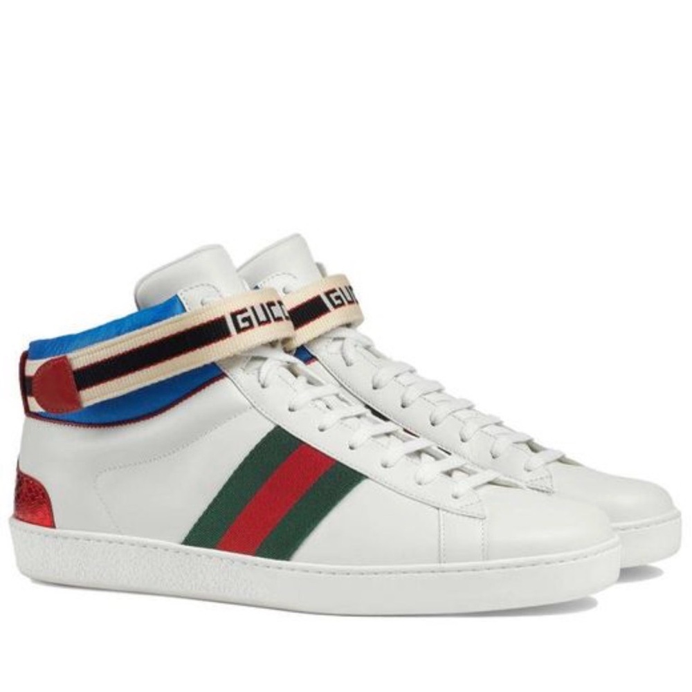 Gucci White High-Top Sneakers Men’s size 6.5